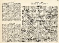 Dodge County Outline - Calamus, Portland, Wisconsin State Atlas 1930c